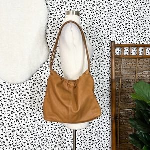 Fossil | Leather Cognac Brown Hobo Slouchy Designer Shoulder Bag Purse